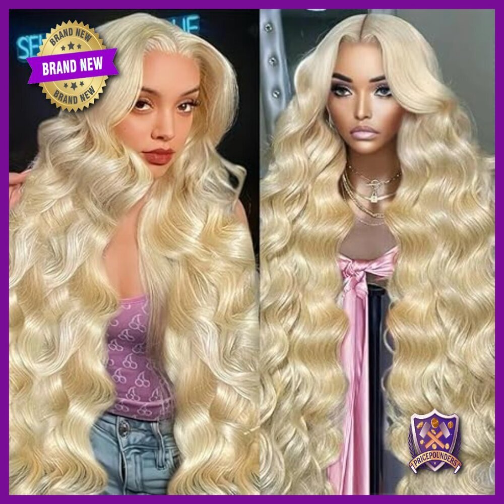 30 Inch Human Hair Lace Front Wig 200 Density Body Wave Glueless Pre Plucked
